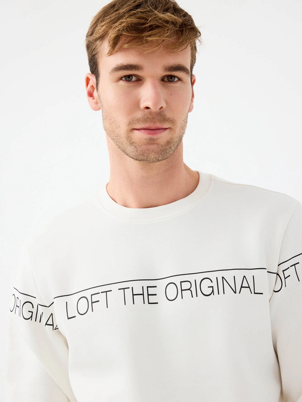 Loft Regular Fit Beyaz Erkek Sweatshirt Lf2041075 Beyaz