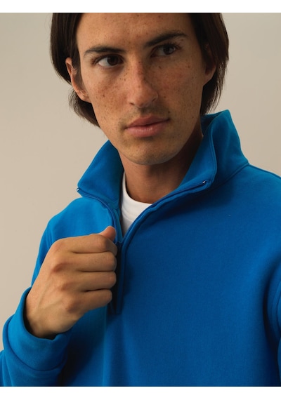 Xint Mavi Pamuk Dokulu Regular Fit Sweatshirt 300290