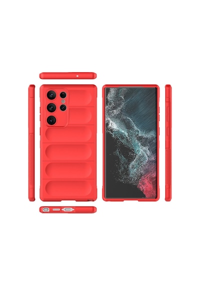 Samsung Galaxy Uyumlu, S23 Ultra Kılıf Optimum Silikon - Kırmızı
