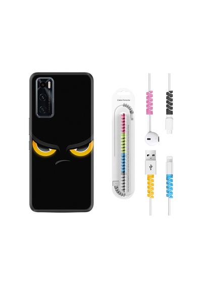 Vivo Y70 Kılıf Kablo Koruyuculu Black Eyes 1644