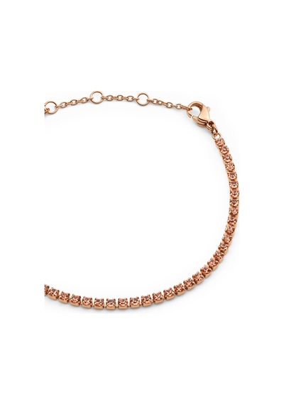 Classic Tennis Bracelet Apricot Rose Gold Rose Gold