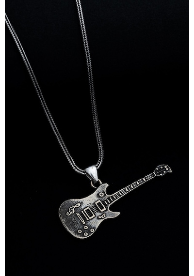 Erkek Gümüş Kolye - Gitar Erkek Gümüş Kolye Zincir