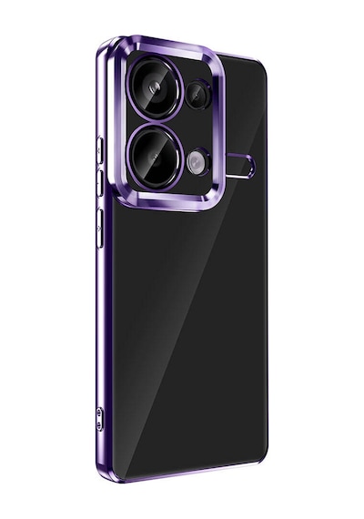 Kilifone - Redmi Note 13 Pro 4g Uyumlu - Kılıf Kamera Korumalı Logo Gösteren Omega Kapak - Lila