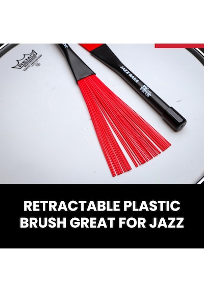 Vic Firth Baget Fırça Çift Jazz Rake Plastik , Çap: 0.605"