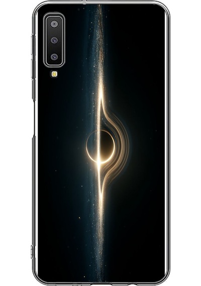 Samsung Galaxy A7 2018 Uyumlu Galaksi Uzay Baskılı Silikon Kılıf Renkli