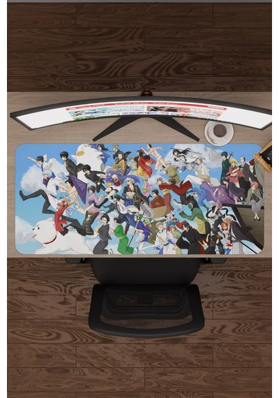 Gintama Anime V3 - 90x40 Xxl Gaming Kauçuk Kaymaz Taban Mouse Pad Fare Altlığı