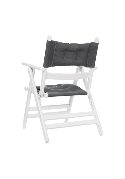 Marmaris Beyaz Ahşap Bahçe Seti: 80X120 Masa +4 Minderli Sandalye Beyaz Marmaris Beyaz Ahşap Bahçe Seti: 80X120 Masa +4 Minderli Sandalye Beyaz