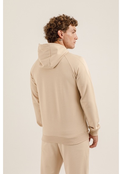 Airlife Saturn Ur7 Pro I Tam Boy Fermuarlı Erkek Kapüşonlu Sweatshirt Bej