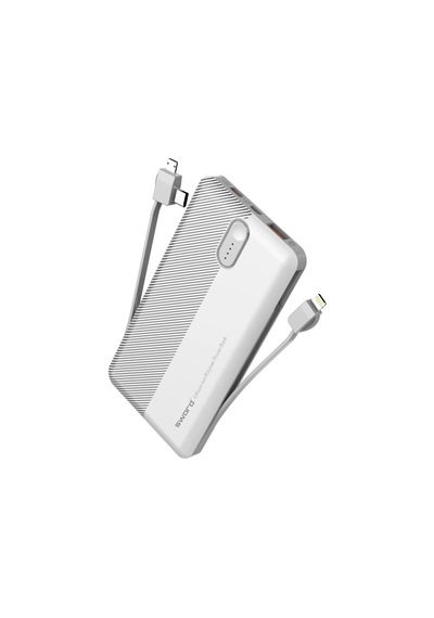 Sword SW-10PO3 Triple 10000 Mah Kablolu Powerbank Beyaz