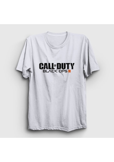 Presmono Unisex Black Ops Call Of Duty T-shirt Beyaz