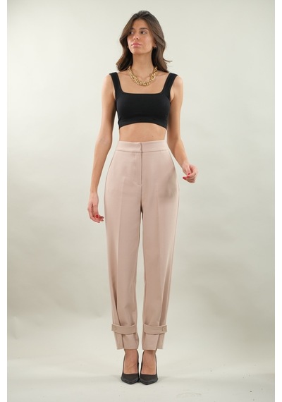 Dilvin 70309 Yüksek Bel Pantolon Bej