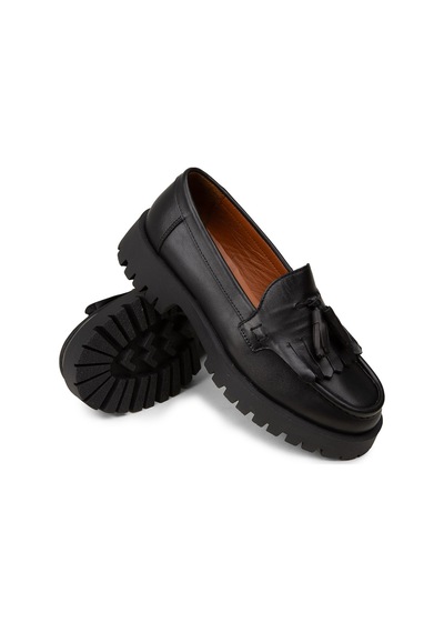 Deery Kadın Hakiki Süet Siyah Loafer Ayakkabı - 02033zsyhc02