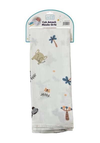 Sebi Bebe Çok Amaçlı Müslin Örtü 100x120 CM Krem - Ekru
