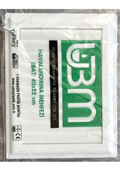 Ubm 40x52 Banyo Wc Havalandırma Menfezi Yapışkanlı Cam Menfez Hediyeli