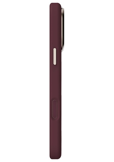 Apple Uyumlu iPhone 18 Pro Uyumlu Kılıf M-safe Şarj Özellikli Çizgili Logolu Udemos Freedom Serisi Kapak Bordo