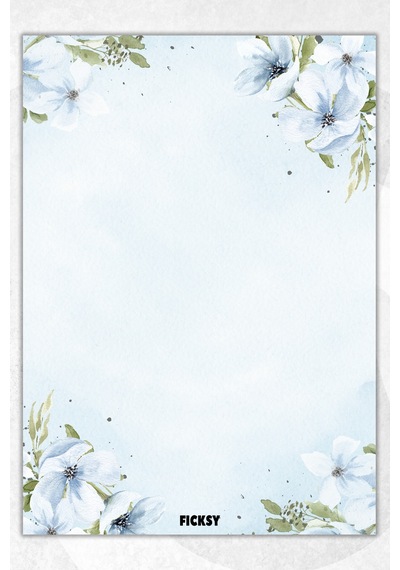 A5 Çiçek Bloknot Çizgisiz Defter - 50 Yaprak - Memopad - Notepad - Not Defteri - Not Kağıdı - 1630 Çok Renkli