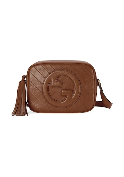 Gucci Blondie Small Leather Shoulder Bag Kahverengi