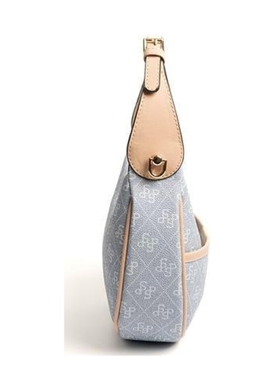 Silver Polo Sp1194 Kadın Omuz Çantası Monogram Mavi-ten