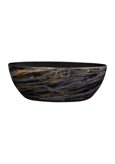 Saksı Niene Oval Siyah En 55 Boy 25 Y20 Cm