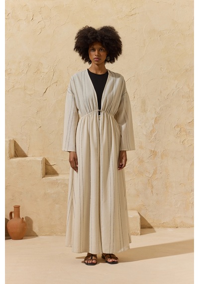Aker Naturel Çizgili Kimono Naturel Naturel