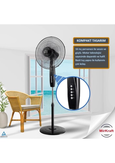 Mirkraft Fs-40br Stand Fan Vantilatör 16'' Manuel