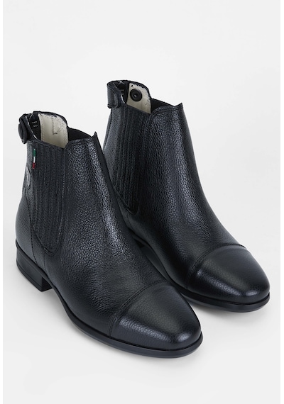 Tattini Unisex Hakiki Deri Siyah Binici Botu 990 Collıe Bot Sıyah Siyah