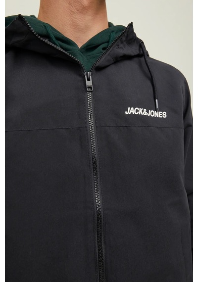Jack & Jones Jjerush Hood Bomber Erkek Mont Siyah