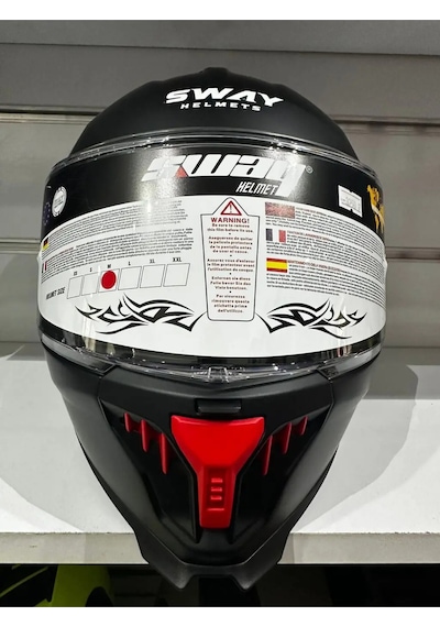 Sway Sw-865 Güneş Gözlüklü Kask Siyah Mat