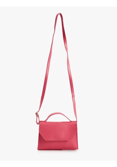 Koton Çapraz Çanta Suni Deri Askılı Kapaklı Pembe 4sak30065aa Pembe
