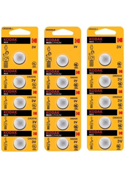 Kodak Karma Lityum Para Pil Paketi 5'li Cr2016 + 5'li Cr2025 + 5'li Cr2032