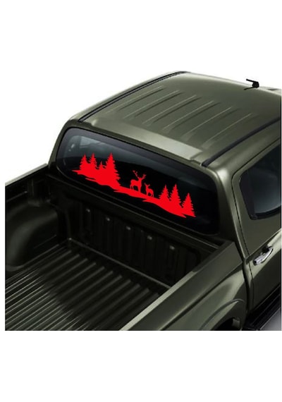 Avcı Kamp Doğa Sticker - 4x4 Off Road Adventure Kamp Sticker - 00046 30x8 Cm