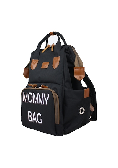 Stylo Doce Mommy Bag Anne Bebek Bakım ve Sırt Çantası Beyaz Baskılı Siyah