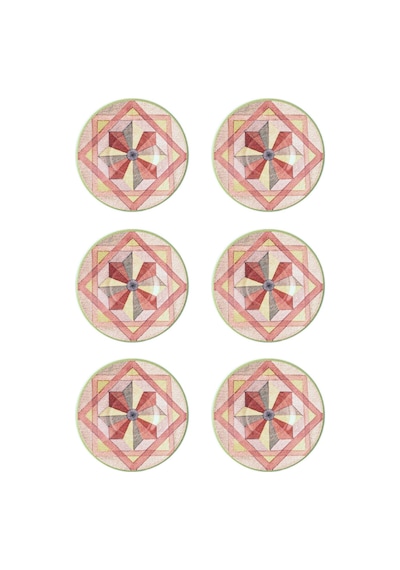 The Mia Dolce Vita Çay Tabağı 6lı Set 13 Cm Çok Renkli