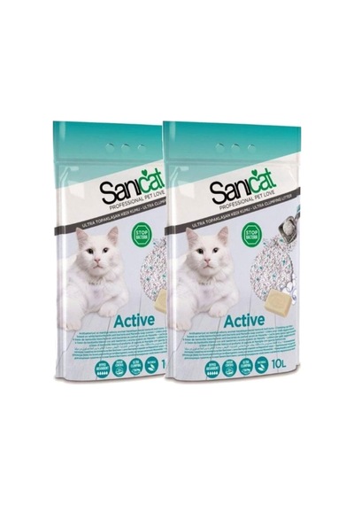 Active Topaklaşan Marsilya Sabunu Kokulu İnce Kedi Kumu, 2 X 10 Lt