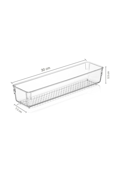 Modüler Çekmece Içi Düzenleyici, Makyaj Takı Düzenleyici - Ofis Masaüstü Organizer 30 X 7,5 Cm Şeffaf