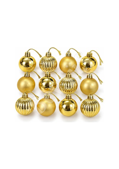 Yılbaşı Ağacı Süsü Gold Cici Top 12li 3 Cm
