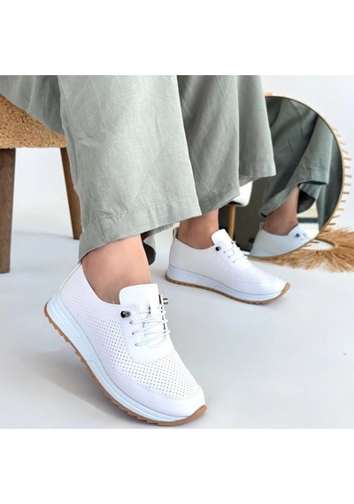 Natural Shoess Naturalshoess Tone Bej Cilt Bağcıklı Spor Ayakkabı Bej