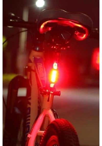 Buffer Usb Şarj Edilebilir Parlak Bisiklet Led Lamba Su Geçirmez Güvenlik Uyarı Arka Lamba Işığı Kırmızı