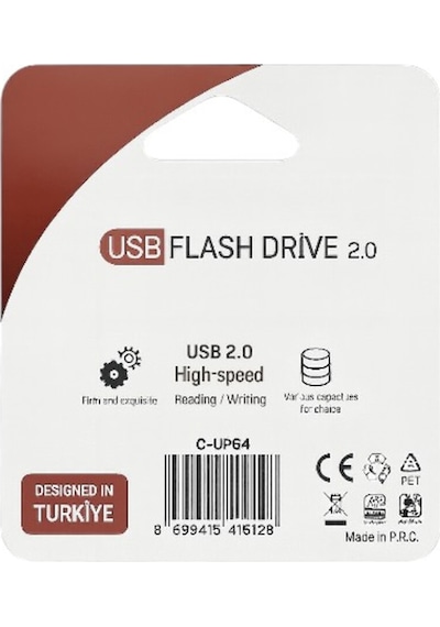 64gb Usb Bellek Usb2.0 - Siyah- Tek Ebat