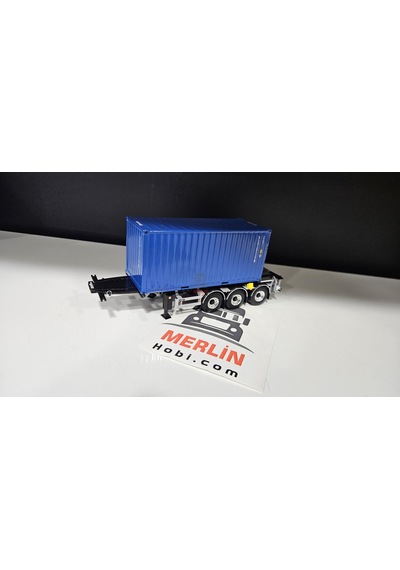 1/50 - 20 Ft Konteyner Ve Taşıma Dorsesi - 20ft Mavi Renk