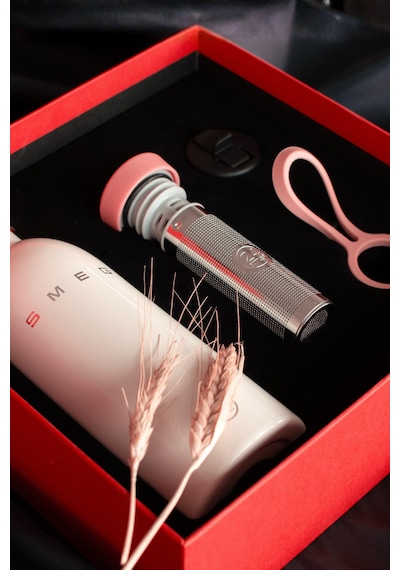 Smeg Creme-pink Termos Gift Box Krem