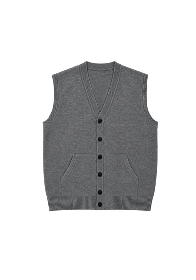 Battalmoda Erkek Büyük Beden Füme Cepli Triko Yelek 3xl-4xl-5xl-6xl