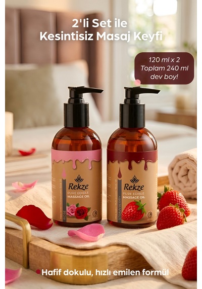 Gül Ve Çilek Aromalı Erotik Vucut Masaj Yagı 120 Ml - 306271520