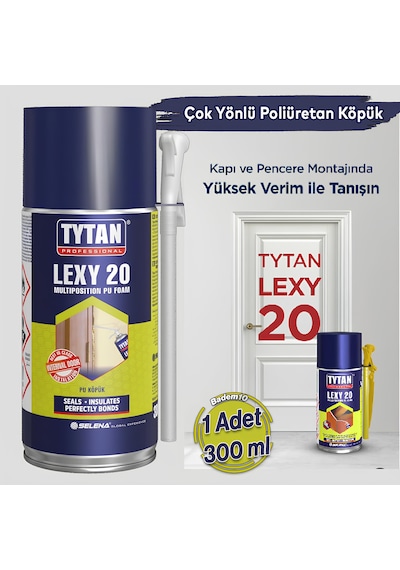 Tytan Lexy 20 Pipetli Poliüretan Pu Köpük Sprey Kapı Pencere Yalıtım Dolgu Doldurucu 300 Ml