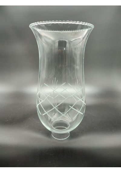 Lamba Camı.büyük,şeffaf Dekorlu E.14 Yuva :4.50cm-h:24.00cm Şeffaf