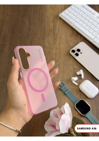 Samsung Galaxy A36 Uyumlu Mat Sert Klein Kılıf Pembe