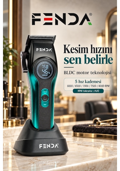 Fenda Profesyonel Saç Kesme Makinesi Turkuaz