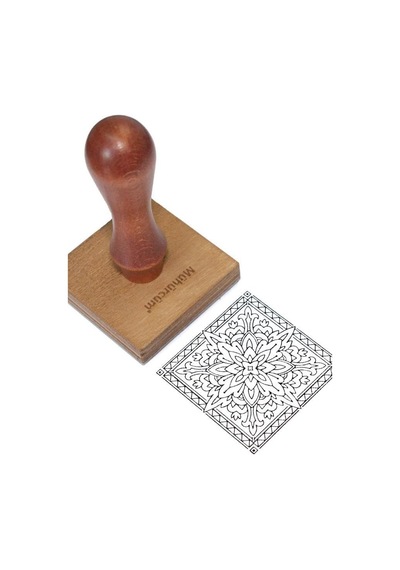 Tr Kişiye Özel Ahşap Mühür Damga 20x20 Kare Mad20x20
