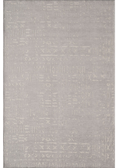 Mikasa Mks01g Gri Dekoratif Şönil Kilim İskandinav Desen Yıkanabilir Yumuşak Kaymaz Taban Halı