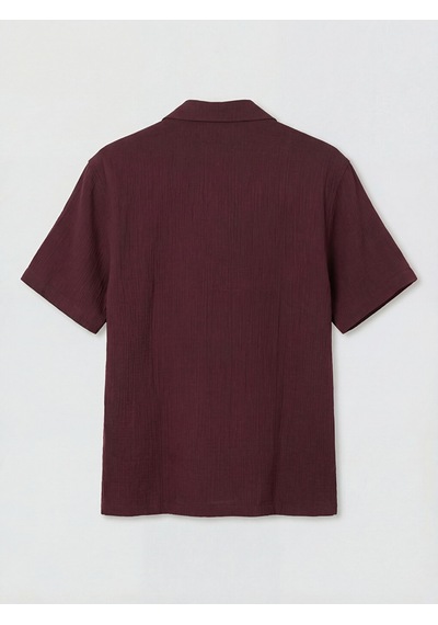 Lcw Vision Bordo Regular Fit Resort Yaka Müslin Erkek Gömlek Lcw Vision Bordo Regular Fit Resort Yaka Müslin Erkek Gömlek